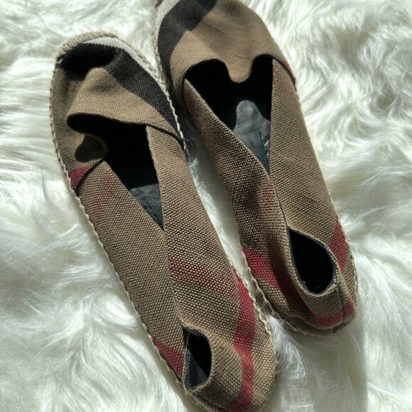 BURBERRY HOUSE CHECK PATTERN ESPADRILLES Size 39.5 - Picture 5 of 7